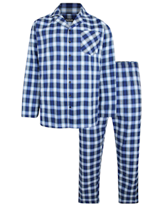 Bigdude Woven Pyjama Set Blue